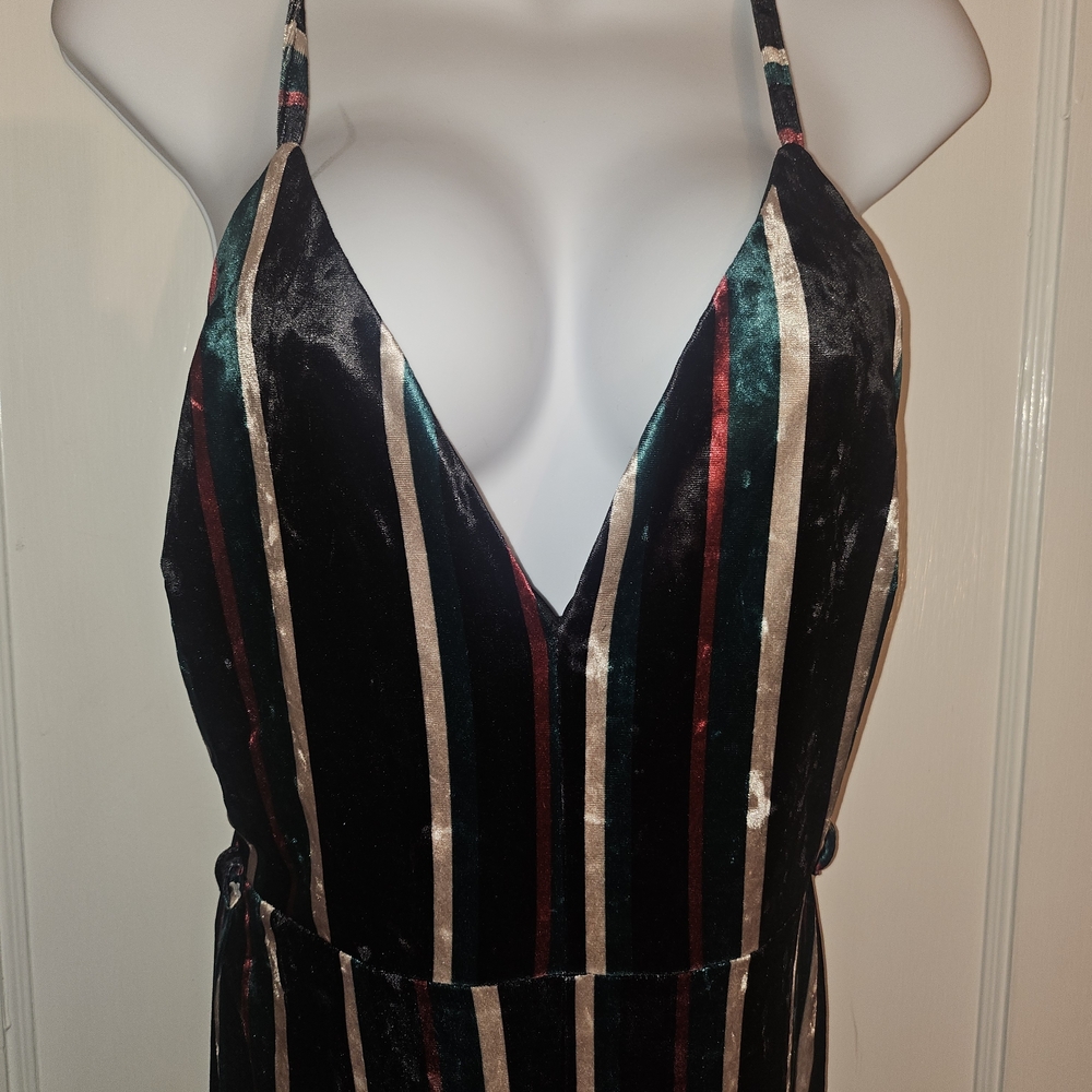 Striped Halter Neck Dress